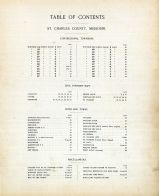 Table of Contents, St. Charles County 1905